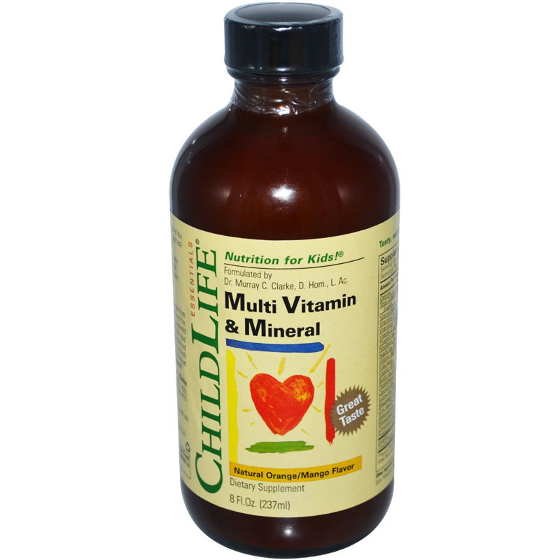ChildLife, Essentials, Multi Vitamin & Mineral, Natural Orange/Mango Flavor