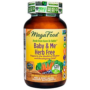 MegaFood Baby Me Herb Free Whole Food Multivitamin Mineral