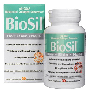 BioSil by Natural Factors, BioSil, ch-OSA, улучшенный источник коллагена, 30 вегетарианских капсул
