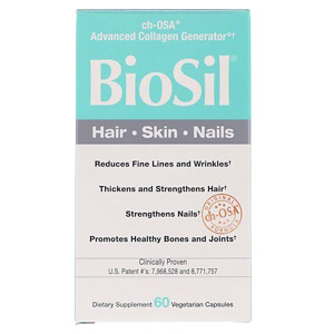 BioSil by Natural Factors, BioSil, ch-OSA, Advanced Collagen Generator, 60 вегетарианских капсул