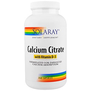 Solaray, Calcium Citrate, with Vitamin D-3