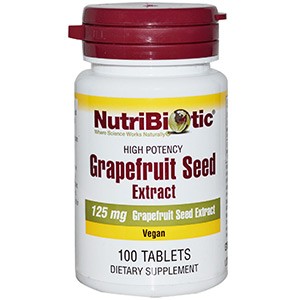 NutriBiotic, Семена грейпфрута, экстракт 125 мг, 100 таблеток