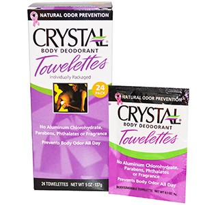 Crystal Body Deodorant Towelettes