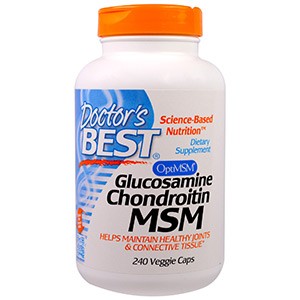 Doctor's Best, Глюкозамин, хондроитин и МСМ, 240 капсул