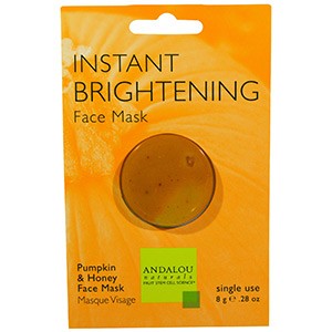 Andalou Naturals, Instant Brightening, маска для лица, тыква и мед, 8 г