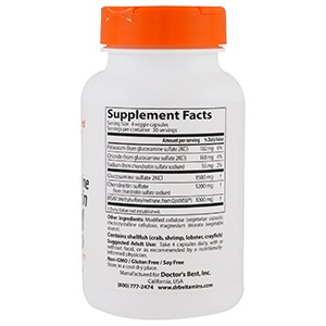 Doctor's Best, Глюкозамин + хондротин + MSM с OptiMSM, 120 капсул