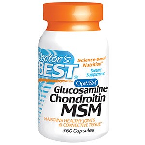Doctor's Best, Глюкозамин Хондроитин МСМ, 360 капсул