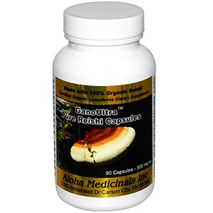 Aloha Medicinals Inc., Gano Ultra, чистый гриб рейши в капсулах, 500 мг, 90 капсул