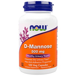 Now Foods, D-манноза, 500 мг, 120 капсул