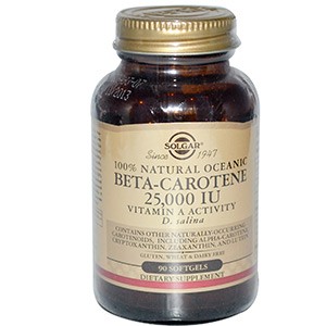 Solgar, Бета-каротин (Beta-Carotene), 25 000 МЕ, 90 капсул