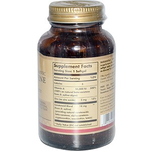 Solgar, Бета-каротин (Beta-Carotene), 25 000 МЕ, 90 капсул