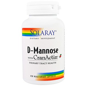 Solaray, D-манноза, с CranActin, 120 капсул