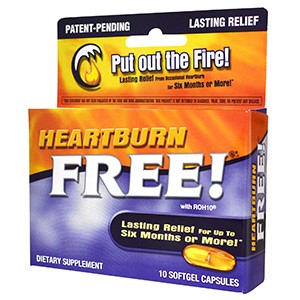 Enzymatic Therapy, Heartburn Free!, 10 гелевых капсул
