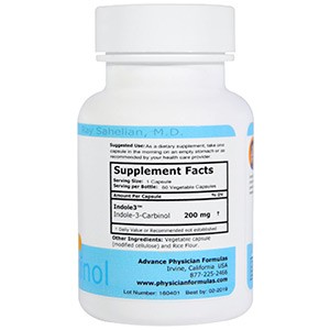 Advance Physician Formulas, Inc., Индол-3-карбинол, 200 мг, 60 капсул