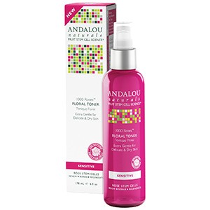 Andalou Naturals, Цветочный тоник для чувствительной кожи лица, 1000 роз, 178 мл