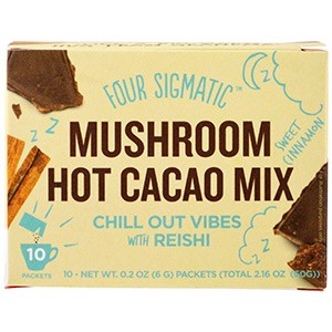 Four Sigmatic, XOCO Blue, какао-напиток с грибами рейши, сладкая корица, 10 пакетиков, 6 г каждый