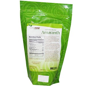 Now Foods, Сертифицированные органические цельные зерна амаранта, 454 г
