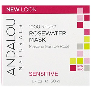 Andalou Naturals, 1000 роз, маски из розовой воды, для чувствительной кожи
