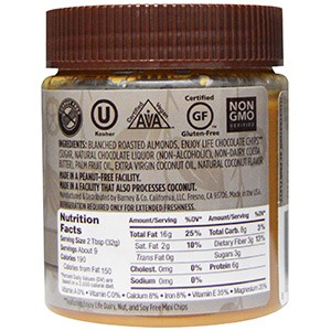 Barney Butter, Масло Барни, миндальное масло, какао + кокос, 284 г