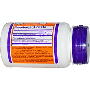 Now Foods, Пикногенол, 100 мг, 60 капсул