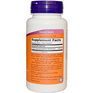 Now Foods, Eggshell Membrane , 500 mg, 60 Caps