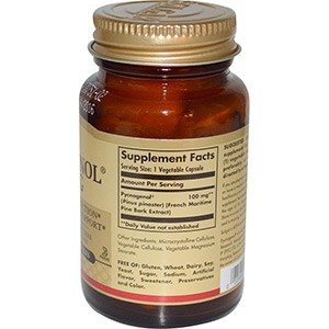 Solgar, Pycnogenol, 100mg, 30 капсул