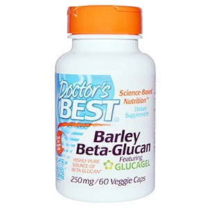 Doctor's Best, Бета-глюкан из ячменя, 250 мг, 60 капсул