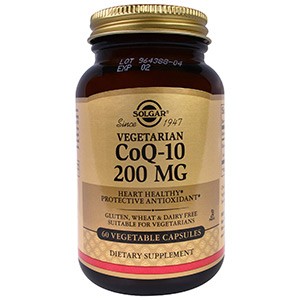 Solgar, Коэнзим Q-10, 200 мг, 60 капсул