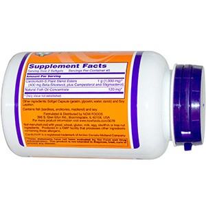 Now Foods, Комплекс растительных стеролов, содержащих бета-ситостерол (Beta-Sitosterol Plant Sterols), 90 мягких таблеток