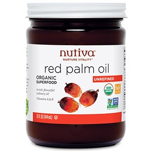 Nutiva, Органическое красное пальмовое масло, нерафинированное, 444 мл
