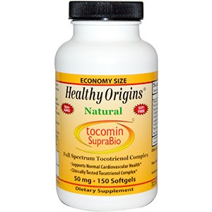 Healthy Origins, Tocomin SupraBio, концентрат красного пальмового масла, 50 мг, 150 жевательных капсул