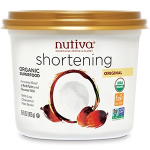 Nutiva, Organic Shortening, оригинальная смесь красного пальмового и кокосового масел, 425 г