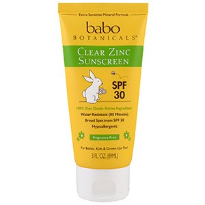 Babo Botanicals, Прозрачный солнцезащитный крем с цинком, SFP 30+, без запаха, 89 мл