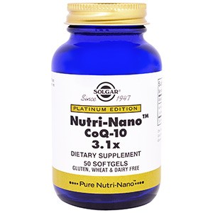 Solgar, Платиновая серия, Nutri-Nano CoQ-10 3.1x, 50 мягких капсул