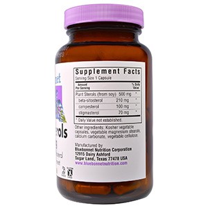 Bluebonnet Nutrition, Растительные стерины, 500 мг, 90 капсул