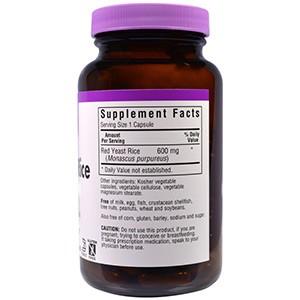 Bluebonnet Nutrition, Красный дрожжевой рис, 600 мг, 120 капсул