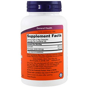 Now Foods, Кверцетин с бромелаином, 120 капсул