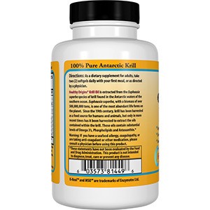 Healthy Origins, Масло криля, натуральный ванильный вкус, 500 мг, 120 мягких капсул