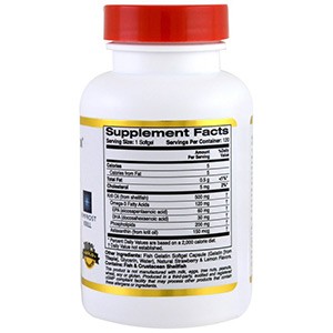 California Gold Nutrition, Жир арктического криля, с астаксантином, RIMFROST, натуральный клубничный и лимонный вкус