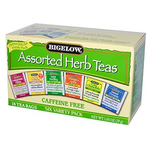 Bigelow, Ассорти травяных чаёв, шесть видов, без кофеина