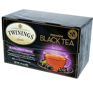 Twinings, Премиум Черный чай, черная смородина 20 чайных пакетиков