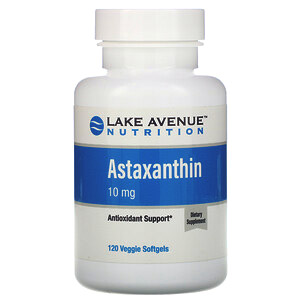 Lake Avenue Nutrition, Астаксантин, 10 мг, 120 вегетарианских мягких таблеток