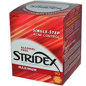 Stridex, Одношаговое средство от угрей, максимальная сила, без спирта