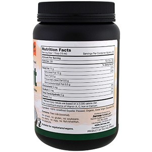 Jarrow Formulas, Органическое кокосовое масло первого холодного отжима, Отжато шнековым прессом