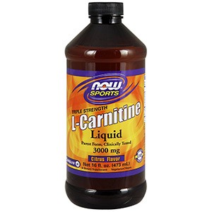 Now Foods, Спортивное питание, Жидкий L-карнитин, Тройная сила, Цитрусовый вкус, 3000 мг