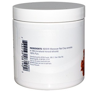 Now Foods, Решение проблем, Марокканская Красная глина, детоксикация кожи лица, в порошке