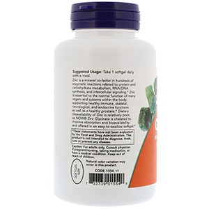 Now Foods, Глицинат цинка