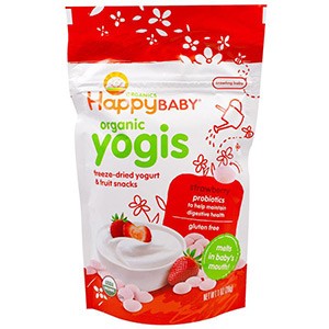 Nurture Inc. (Happy Baby), Органик Yogis, Йогуртово-фруктовые снэки со вкусом клубники