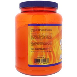 Now Foods, Sports, Концентрированный сывороточный протеин, натуральный без вкусовых добавок