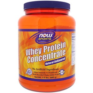 Now Foods, Sports, Концентрированный сывороточный протеин, натуральный без вкусовых добавок